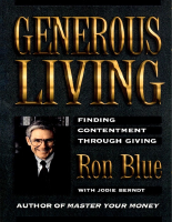 Generous Living Finding Contentment Through Giving.epub